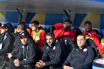 La Plata, Argentina.- En las fotos tomadas el 25 de mayo del 2023, durante el partido entre Túnez e Irak por la segunda fecha del Grupo E en el estadio Ciudad de La Plata "Diego Armando Maradona". Túnez venció a Irak por a 3 a 0 con goles de Youssef Snana, Chaim El Djebali y Mahmoud Ghorbel, de tiro penal, todos en el segundo tiempo. Con este resultado, Túnez pasó a tener tres unidades, mientras que Irak no tiene puntos y está eliminado.