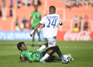 Mendoza, Argentina.- In the photos taken on May 23, 2023, during the match between the Dominican Republic and Nigeria at the Malvinas Argentinas stadium in the city of Mendoza. The Dominican Republic under-20 team lost 2-1 to Nigeria. Nigeria thus adds its first three points in group D of this U-20 World Cup.