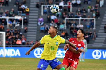 La Plata, Argentina.- En las fotos tomadas el 31 de mayo del 2023, durante el partido entre Brasil y Túnez en el Estadio Único de La Plata. Brasil ganó por 4 - 1 a Túnez. Con este resultado, la Selección latinoamericana clasificó a cuartos de final y se enfrentará a Israel.