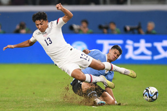 Santiago del Estero, Argentina.- In the photos taken on June 4, 2023, during the match between Uruguay and the United States for the quarterfinals of the Under 20 World Cup. Uruguay beat the United States 2-0 and qualified for the semifinals where they will face Israel.