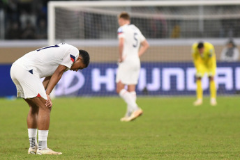 Santiago del Estero, Argentina.- En las fotos tomadas el 4 de junio del 2023, durante el partido entre Uruguay y Estados Unidos por los cuartos de final del Mundial Sub 20. Uruguay le ganó 2-0 a Estados Unidos y se clasificó a las semifinales donde se enfrentará a Israel.