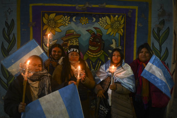 Jujuy, Argentina.- In the photos taken on June 21, 2023, during the torchlight march in Jujuy for the release of detainees. Following the incidents that occurred in the vicinity of the Jujuy Legislature, protesters demand the release of the almost 70 people who were detained during clashes with security forces.