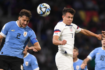 Santiago del Estero, Argentina.- In the photos taken on June 4, 2023, during the match between Uruguay and the United States for the quarterfinals of the Under 20 World Cup. Uruguay beat the United States 2-0 and qualified for the semifinals where they will face Israel.