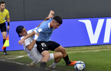 La Plata, Argentina.- In the photos taken on June 8, 2023, during the match between Uruguay and Israel at the Estadio Único Diego Armando Maradona. The Uruguayan team qualified this Thursday for the final of the U-20 World Cup after beating Israel 1-0 with a goal from Anderson Duarte. The Uruguayan National Team will face Italy in the final.