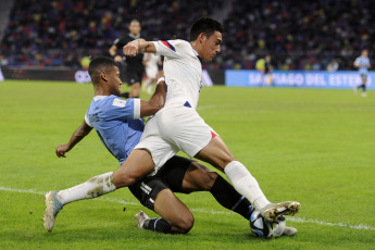 Santiago del Estero, Argentina.- En las fotos tomadas el 4 de junio del 2023, durante el partido entre Uruguay y Estados Unidos por los cuartos de final del Mundial Sub 20. Uruguay le ganó 2-0 a Estados Unidos y se clasificó a las semifinales donde se enfrentará a Israel.