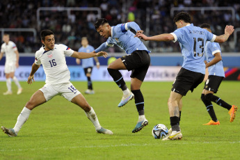 Santiago del Estero, Argentina.- In the photos taken on June 4, 2023, during the match between Uruguay and the United States for the quarterfinals of the Under 20 World Cup. Uruguay beat the United States 2-0 and qualified for the semifinals where they will face Israel.