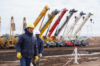 Salliqueló, Argentina.- In the photos taken on July 9, 2023, it shows the Néstor Kirchner gas pipeline, eight months after the construction of the gas pipeline, essential to take advantage of the Vaca Muerta gas. The section that was presented reaches Saliqueló, province of Buenos Aires, it would make it possible to substitute imports of alternative fuel (fuel oil and diesel) imported for thermoelectric generation, a source of foreign currency drainage for years.