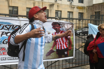 Buenos Aires, Argentina.- In the photos taken on July 11, 2023, the Criminal Justice sentenced three agents of the Buenos Aires City Police to life imprisonment for the "aggravated homicide by treachery and racial hatred" of Lucas González , a 17-year-old boy who died in 2021 after being shot several times, according to the ruling of the Oral Criminal Court No. 25. The convicted are inspector Gabriel Alejandro Isassi, senior officer Juan José López and officer Fabián Andrés Nieva, members of the Brigades and Summaries Division 6 of Commune 4 of the Capital Police.