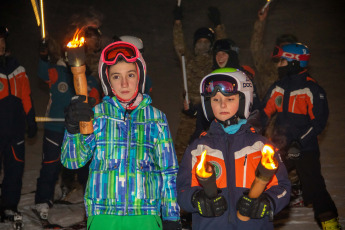 Ushuaia, Argentina.- In the photos taken on July 8, 2023, a crowd witnessed the descent of the torches at the National Winter Festival in Ushuaia, which has been taking place for 22 years. This year, the national character of the event was obtained, celebrating the "First Edition of the National Winter Festival".