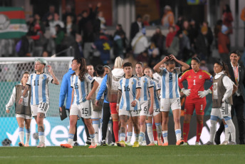 Auckland, New Zealand.- In the photos taken on July 24, 2023, during the match between Italy and Argentina in the FIFA Women's World Cup, valid for Group G at the Eden Park stadium in Auckland, New Zealand. Italy defeated Argentina 1-0 on Monday with a goal late in the intensely contested game.