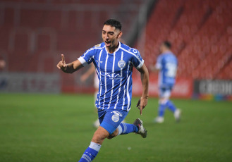 Mendoza, Argentina.- In the photos taken on July 30, 2023, during the match between Instituto de Córdoba and Godoy Cruz in the match valid for the 27th. date that marked the end of the Professional Football League, at the Malvinas Argentinas stadium. Godoy Cruz de Mendoza thrashed Instituto 4-2. Godoy Cruz will debut in zone B of the Professional League Cup against Defensa y Justicia, in Florencio Varela, while Instituto will visit Arsenal in zone A.