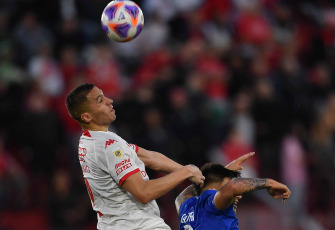 Buenos Aires, Argentina.- In the photos taken on July 30, 2023, during the match between Huracán and Vélez for the 27th. and last date of the Professional Football League at the Tomás Adolfo Ducó stadium. Huracán defeated Vélez Sarsfield 1-0 at home. After the match, the Uruguayan defender of Liniers, Diego Godín, announced his retirement from football.