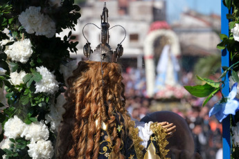 Corrientes, Argentina.- In the photos taken on July 16, 2023, the nautical procession was carried out along the Paraná River, which includes the meeting of the images of the virgins of Itatí with that of Caacupé, from Paraguay, in the frame of the 123rd anniversary of the pontifical coronation of the Virgin of Itatí. More than 300,000 people participated in the event with the motto “With María de Itatí, we learn to listen, discern and mission”. Itatí comes from the Guarani words "itá morotí", which means "stone tip" and its abbreviation gives rise to the name.