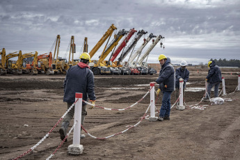 Salliqueló, Argentina.- In the photos taken on July 9, 2023, it shows the Néstor Kirchner gas pipeline, eight months after the construction of the gas pipeline, essential to take advantage of the Vaca Muerta gas. The section that was presented reaches Saliqueló, province of Buenos Aires, it would make it possible to substitute imports of alternative fuel (fuel oil and diesel) imported for thermoelectric generation, a source of foreign currency drainage for years.