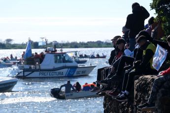 Corrientes, Argentina.- In the photos taken on July 16, 2023, the nautical procession was carried out along the Paraná River, which includes the meeting of the images of the virgins of Itatí with that of Caacupé, from Paraguay, in the frame of the 123rd anniversary of the pontifical coronation of the Virgin of Itatí. More than 300,000 people participated in the event with the motto “With María de Itatí, we learn to listen, discern and mission”. Itatí comes from the Guarani words "itá morotí", which means "stone tip" and its abbreviation gives rise to the name.