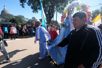 Corrientes, Argentina.- In the photos taken on July 16, 2023, the nautical procession was carried out along the Paraná River, which includes the meeting of the images of the virgins of Itatí with that of Caacupé, from Paraguay, in the frame of the 123rd anniversary of the pontifical coronation of the Virgin of Itatí. More than 300,000 people participated in the event with the motto “With María de Itatí, we learn to listen, discern and mission”. Itatí comes from the Guarani words "itá morotí", which means "stone tip" and its abbreviation gives rise to the name.