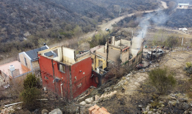 San Luis, Argentina.- In the photos taken on August 24, 2023, it shows the affected areas after the forest fires that burned several areas of the province of San Luis. The rains brought relief and no active fire sources are detected in San Luis. As reported by the Ministry of Security, the change in weather conditions such as the drop in temperatures, the absence of wind and light rainfall in the Sierra Grande part of San Luis favored the work of Firefighters and Brigade members throughout the area.