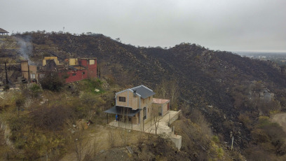 San Luis, Argentina.- In the photos taken on August 24, 2023, it shows the affected areas after the forest fires that burned several areas of the province of San Luis. The rains brought relief and no active fire sources are detected in San Luis. As reported by the Ministry of Security, the change in weather conditions such as the drop in temperatures, the absence of wind and light rainfall in the Sierra Grande part of San Luis favored the work of Firefighters and Brigade members throughout the area.