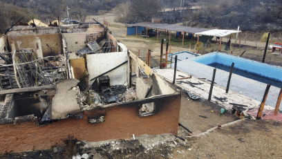 San Luis, Argentina.- In the photos taken on August 24, 2023, it shows the affected areas after the forest fires that burned several areas of the province of San Luis. The rains brought relief and no active fire sources are detected in San Luis. As reported by the Ministry of Security, the change in weather conditions such as the drop in temperatures, the absence of wind and light rainfall in the Sierra Grande part of San Luis favored the work of Firefighters and Brigade members throughout the area.