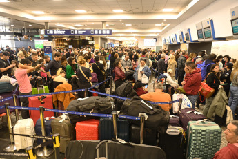 Buenos Aires, Argentina.- In the photos taken on August 15, 2023, it shows the Jorge Newbery Airport, which registers delays and cancellations in flights. An unexpected force measure initiated by workers of the Intercargo company causes delays and dozens of canceled flights at the airports of Ezeiza, Aeroparque and in the province of Córdoba. There were almost 10 thousand passengers affected, all of them corresponding to flights of the JetSmart and Latam companies.