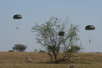 Corrientes, Argentina.- In the photos taken on August 2, 2023, more than 1,300 members of the Armed Forces of Argentina and Brazil took part in the combined exercise "Arandú", in which they pretended to protect part of the territory of the province of Corrientes of a fictitious invasion to the south of the Iberá marshes. The purpose of this combined exercise is to strengthen and increase the interoperability of the participating forces and the communication ties between the armies of both countries in accordance with what is expressed in the bilateral agreement of the year 2020.