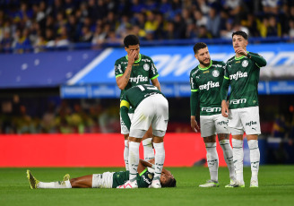 Buenos Aires, Argentina.- In the photos taken on September 28, 2023, during the match between Boca Juniors and Palmeiras in the first leg of the Conmebol Libertadores semifinals played in La Bombonera. Boca tied 0-0 with Palmeiras. Boca will visit Palmeiras next Thursday at the Allianz Parque in search of a ticket to the final of the Conmebol Libertadores.