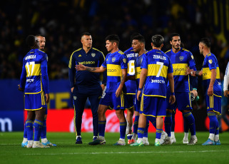 Buenos Aires, Argentina.- In the photos taken on September 28, 2023, during the match between Boca Juniors and Palmeiras in the first leg of the Conmebol Libertadores semifinals played in La Bombonera. Boca tied 0-0 with Palmeiras. Boca will visit Palmeiras next Thursday at the Allianz Parque in search of a ticket to the final of the Conmebol Libertadores.