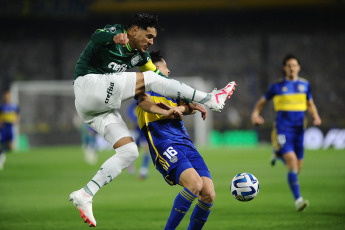 Buenos Aires, Argentina.- In the photos taken on September 28, 2023, during the match between Boca Juniors and Palmeiras in the first leg of the Conmebol Libertadores semifinals played in La Bombonera. Boca tied 0-0 with Palmeiras. Boca will visit Palmeiras next Thursday at the Allianz Parque in search of a ticket to the final of the Conmebol Libertadores.