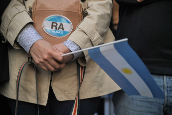 Buenos Aires, Argentina.- In photos taken on October 30, 2023, the National Committee of the Radical Civic Union (UCR) celebrated the 40th anniversary of the electoral victory that made Raúl Alfonsín president after seven years of military dictatorship. Argentina commemorates a historical milestone, marking 40 years since the elections that ended the last military dictatorship (1976-1983), thus inaugurating the longest period of democracy in the country, leaving behind a series of coups d'état that marked the century XX in the nation.