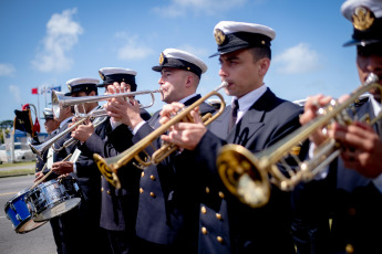 Mar del Plata, Argentina.- In the photos taken on October 25, 2023, they pay tribute to the crew of the ARA San Juan six years after their last departure from Mar del Plata, where 44 crew members of the ARA San Juan six years ago set sail for last time. At the emotional event at the Naval Base, Navy authorities, family members of the crew members and the mayor of General Pueyrredon, Guillermo Montenegro, among others, were present.