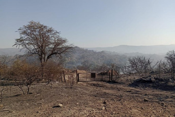 Córdoba, Argentina.- En las fotos tomadas el 10 de octubre del 2023, muestra los incendios forestales que afectaron la provincia de Córdoba, Argentina. Personal de Bomberos de Córdoba evacuó a más de 20 familias en la localidad de Villa Carlos Paz, debido a los incendios forestales que se registraron en el lugar, que alcanzaron zonas residenciales y arrasó miles de hectáreas. Este miércoles, se registraron algunas precipitaciones en las zonas afectadas, lo que benefició el intenso trabajo de los brigadistas que controlaron el siniestro.