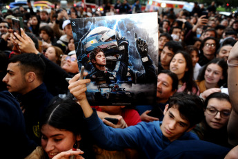 Buenos Aires, Argentina.- In the photos taken on October 4, 2023, the Argentine driver, Franco Colapinto, during a press conference held at the headquarters of the Argentine Automobile Club (ACA), in Buenos Aires. Colapinto will debut before the end of the year in Formula 2 and hopes to be able to compete in the run-up to Formula 1 in 2024. The 20-year-old driver, who currently competes in Formula 3 with the Dutch team MP Motorsport, said that he is "invited " to participate in the last F2 test of this year, which takes place on November 26 in Abu Dhabi.