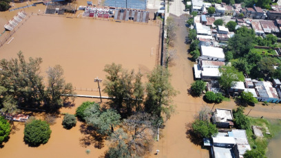 Concordia, Argentina.- In the photos taken on November 29, 2023, they show the areas affected by the flooding of the Uruguay River in Concordia, Argentina. The flooding of the Uruguay River has been in a critical situation for approximately a month, leaving a total of 491 families evacuated from their homes in the Entre Ríos city of Concordia.