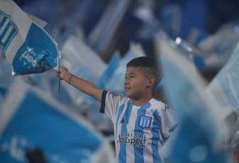 Buenos Aires, Argentina.- In the photos taken on November 28, 2023, during the match between Racing and Belgrano at the Presidente Perón Stadium in a match valid for the 14th and final day of Zone B of the Professional League Cup . Racing Club beat Belgrano de Córdoba 4-1 and established itself at the top of Zone B of the Professional League Cup. The goals were scored by Gabriel Huache and Juan Fernando Quintero on two occasions.