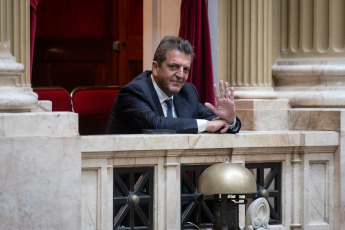 Buenos Aires, Argentina.- In the photos taken on November 2, 2023, the Legislative Assembly deliberated to formally proclaim the formulas headed by the Minister of Economy and presidential candidate of Unión por la Patria (UxP), Sergio Massa (photo), and the candidate of La Libertad Avanza (LLA), Javier Milei, -both present at the venue- who will compete on Sunday, November 19 in the ballot to define who will be the new head of State from December 10, as established by the National Constitution.