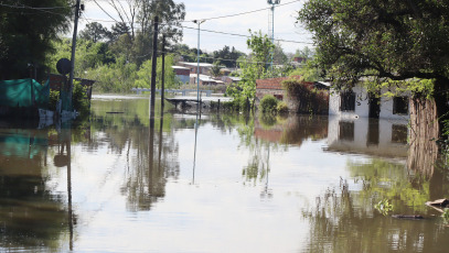 Concordia, Argentina.- In the photos taken on November 29, 2023, they show the areas affected by the flooding of the Uruguay River in Concordia, Argentina. The flooding of the Uruguay River has been in a critical situation for approximately a month, leaving a total of 491 families evacuated from their homes in the Entre Ríos city of Concordia.