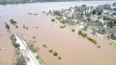 Concordia, Argentina.- In the photos taken on November 29, 2023, they show the areas affected by the flooding of the Uruguay River in Concordia, Argentina. The flooding of the Uruguay River has been in a critical situation for approximately a month, leaving a total of 491 families evacuated from their homes in the Entre Ríos city of Concordia.