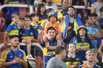 Mendoza, Argentina.- In the photos taken on November 27, 2023, during the match between Boca Juniors and Godoy Cruz at the Malvinas Argentinas stadium in Mendoza on date 14 of the regular phase of the 2023 Professional League Cup. Boca They beat Godoy Cruz 2-1 with goals from Miguel Merentiel and Nicolás Figal and remain in the fight to enter the next Copa Libertadores 2024.