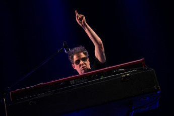 Buenos Aires, Argentina.- In the photos taken on November 15, 2023, Andrés Calamaro during the first of his two performances at the Movistar Arena in Buenos Aires. Calamaro confirmed that he continues to carry the medal of being one of the greatest songwriters of Argentine rock and one of the most prolific creators of hits rooted in the collective musical memory. El Salmón revisited a good part of his classic catalog and paid tribute to Diego Maradona.