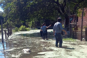 Corrientes, Argentina.- En las fotos tomadas el 7 de noviembre del 2023, muestra las zonas afectadas por la creciente de los ríos Paraná y Uruguay. La provincia de Corrientes tiene 9 ciudades en estado de evacuación de acuerdo a la Prefectura Naval Argentina. En todo el territorio provincial son 1.071 las personas evacuadas que están siendo asistidas por los municipios.