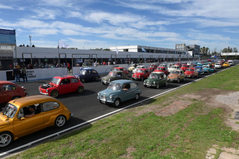 Buenos Aires, Argentina.- In the photos taken on November 5, 2023, more than 600 Fiat 600 cars made a colorful caravan that left from the track of the Autódromo de la Ciudad de Buenos Aires to the "Museo del Fitito", located in the Buenos Aires municipality of Tres de Febrero, where they gathered in search of a Guinness record for the highest concentration of these vehicles.