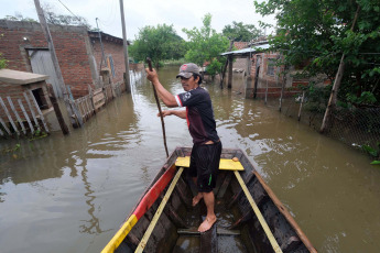 Corrientes, Argentina.- In the photos taken on November 10, 2023, it shows the areas affected by heavy rains in the province of Corrientes, Argentina. The number of evacuees and self-evacuees in the riverside towns of Corrientes has increased and already exceeds 2,000 people affected by the flooding of the Paraná and Uruguay rivers. This situation is aggravated due to the rainfall that is occurring in much of the provincial territory.