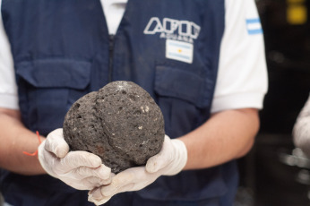 Rio Negro, Argentina.- En las fotos tomadas el 13 de noviembre del 2023, agentes especializados de la Dirección General de Aduanas (DGA) evitaron el contrabando de 6.400 piezas fósiles de incalculable valor patrimonial. La colección incluye la margarita más antigua del mundo (de 47 millones de años), el esqueleto completo de un hadrosaurio, huevos de dinosaurio y un amonite de más de 20 cm de diámetro.