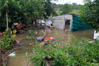 Corrientes, Argentina.- In the photos taken on November 10, 2023, it shows the areas affected by heavy rains in the province of Corrientes, Argentina. The number of evacuees and self-evacuees in the riverside towns of Corrientes has increased and already exceeds 2,000 people affected by the flooding of the Paraná and Uruguay rivers. This situation is aggravated due to the rainfall that is occurring in much of the provincial territory.