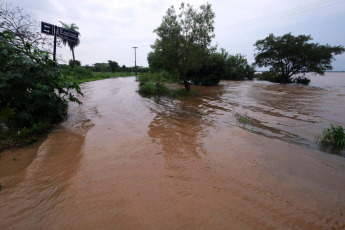 Corrientes, Argentina.- In the photos taken on November 10, 2023, it shows the areas affected by heavy rains in the province of Corrientes, Argentina. The number of evacuees and self-evacuees in the riverside towns of Corrientes has increased and already exceeds 2,000 people affected by the flooding of the Paraná and Uruguay rivers. This situation is aggravated due to the rainfall that is occurring in much of the provincial territory.