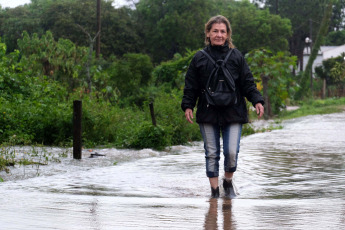 Corrientes, Argentina.- In the photos taken on November 10, 2023, it shows the areas affected by heavy rains in the province of Corrientes, Argentina. The number of evacuees and self-evacuees in the riverside towns of Corrientes has increased and already exceeds 2,000 people affected by the flooding of the Paraná and Uruguay rivers. This situation is aggravated due to the rainfall that is occurring in much of the provincial territory.