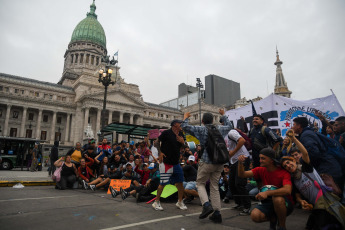 Buenos Aires, Argentina.- In the photos taken on December 5, 2023, thousands of protesters grouped in different political and social organizations participated in the 7th "cap march" under the slogan "Never again violence or repression" in the City from Buenos Aires. The annual meeting denounces police abuse and repression against young people from popular sectors.