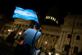 Buenos Aires, Argentina.- In the photos taken on December 27, 2023, self-convened neighbors demonstrated in front of the National Congress and in various parts of the country against the measures of the National Government, specifically the megabill presented this Wednesday by the President Javier Milei, who asks Congress to declare a public emergency in economic, financial, fiscal, pension, security, defense, tariff, energy, health, administrative and social matters until December 31, 2025.