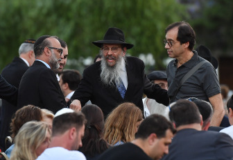 Buenos Aires, Argentina.- In the photos taken on December 12, 2023, the president, Javier Milei, attended the central event of the Jewish holiday Hanukkah, an activity organized by the Argentine Israelite Association Tzeire Agudath Chabad under the slogan "United Israel in the same light", in which they will ask for "the kidnapped, the Israeli soldiers and the speedy recovery of the wounded" from the attacks perpetrated by Hamas in Israeli territory on October 7.