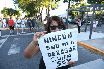 Buenos Aires, Argentina.- In the photo of January 20, 2024, residents of Avellaneda protest against the DNU (Decree of Necessity and Urgency) and the Omnibus Law promoted by the government of Javier Milei. Under the slogan "the union and commitment of the citizens is indispensable to stop this outrage to the Homeland", the protest was driven by social, political, cultural, trade union organizations, among others, led by the mayor of Avellaneda, Jorge Ferraresi. With a previous meeting in the municipal amphitheatre of the Dominican Park, references of 15 tables in the district were those that promoted this initiative.